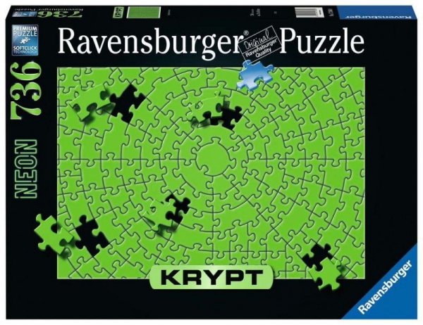 Ravensburger Polska Puzzle 736 elementy Krypt Neon Zielony
