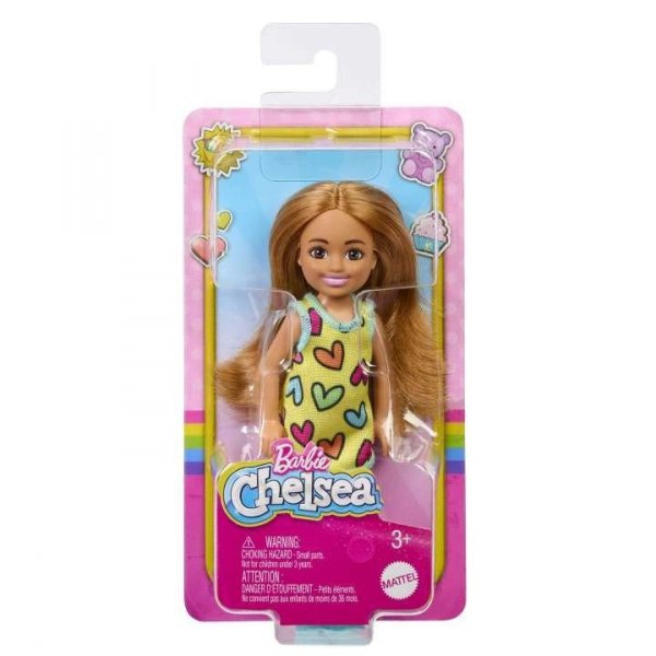 Mattel Lalka Barbie Chelsea Sukienka w serca
