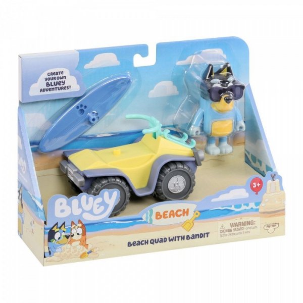 Tm Toys Zestaw figurek Mini Bluey Pojazd plażowy