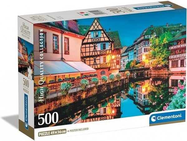 Clementoni Puzzle 500 elementów Compact Strasbourg Old Town