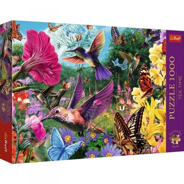 Trefl Puzzle 1000 elementów Premium Plus Tea Time Ogród ptaków