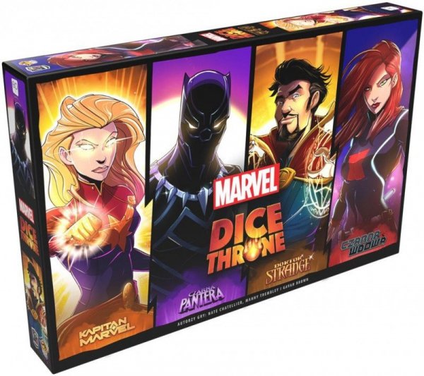 Lucky Duck Games Gra Dice Throne Marvel Box 2 Czarna Pantera, Kapitan Marvel, Doktor Strange, Czarna Wdowa