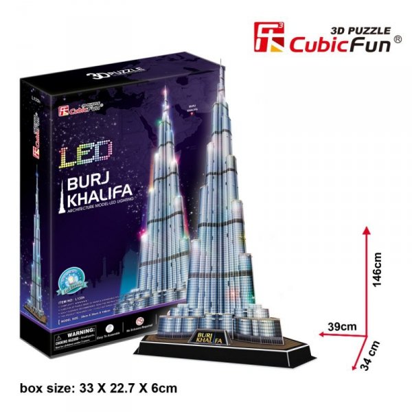 Cubic Fun Puzzle 3D Burj Khalifa (Światło)
