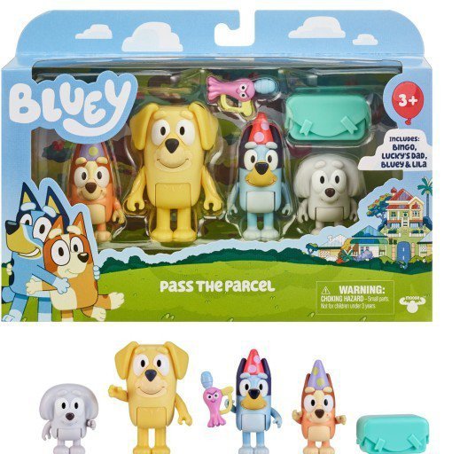 Tm Toys Zestaw figurek Bluey Przesyłka 4-pak