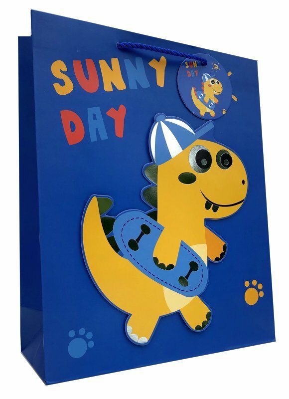 Torebka ozdobna prezentowa Dino 385C 18x23x12cm mix cena za 1 szt