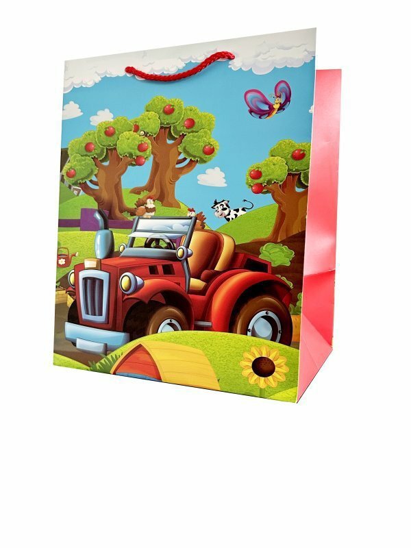 Torebka ozdobna prezentowa 4wz 4606A 26x32x25cm szerokie dno mix cena za 1 szt