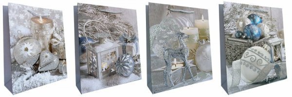 Torebka ozdobna prezentowa JP950C 18x23x10cm mix cena za 1 szt