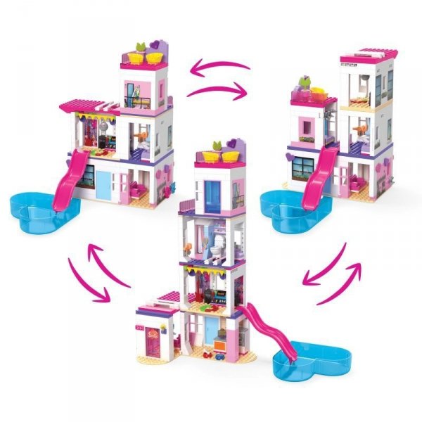 PROMO MEGA BLOKS Barbie Domek Marzeń DreamHouse Zestaw klocków HHM01 p4 MATTEL
