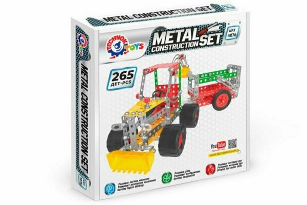 Zestaw konstrukcyjny metalowy traktor z przyczepką 265el 4876