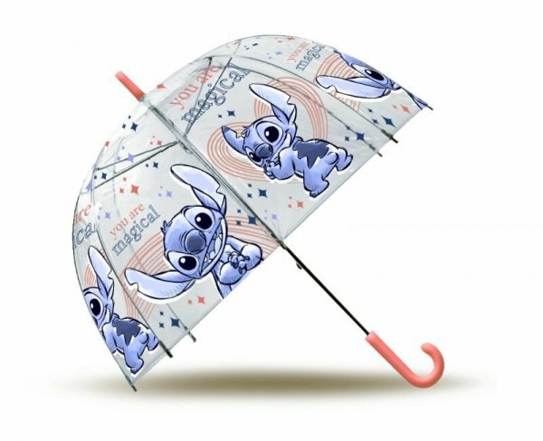 Parasolka przezroczysta automatyczna 48cm poliester Stitch D07153MC Kids Euroswan