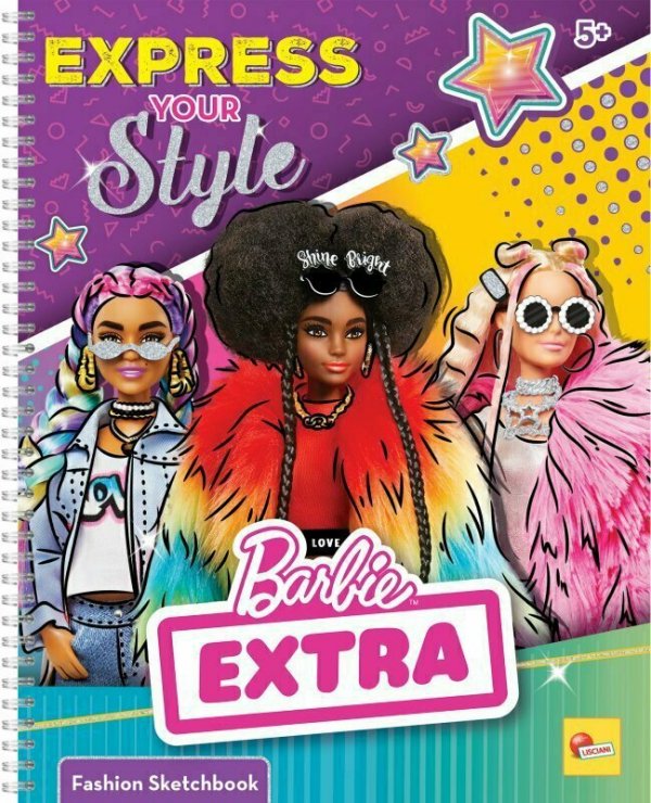 PROMO Szkicownik Barbie Express Your Style 12679 + 8 pisaków i naklejki