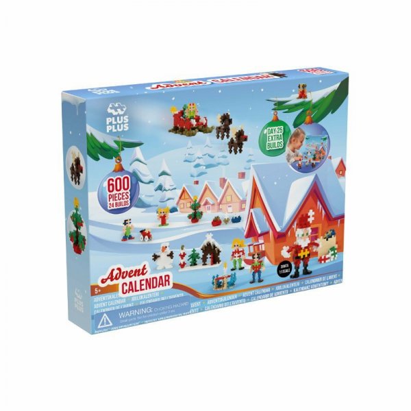 PROMO Plus Plus Klocki 600 elementów Kalendarz Adwentowy 3852