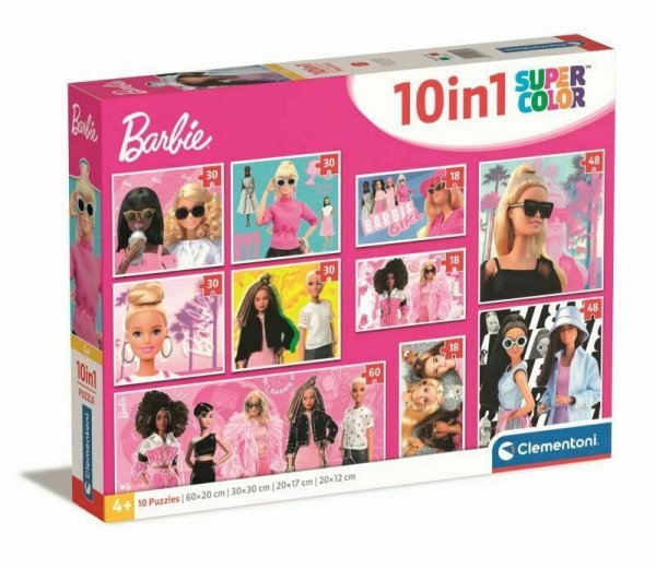 PROMO Clementoni Puzzle 10w1 SuperColor Barbie 20282