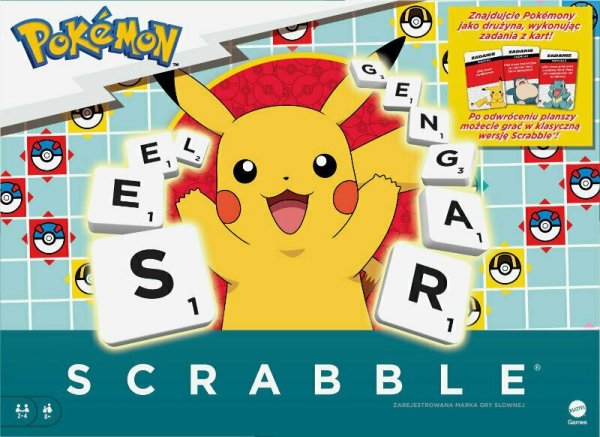 Scrabble Pokemon gra 2w1 wersja polska HXT29 MATTEL