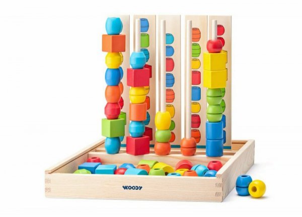 Zestaw do sekwencjonowania koralików - zabawka logiczna 90469 Woody