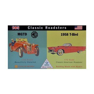 Model plastikowy - Samochody Classic Roadsters - MG-TD / 1958 T-Bird - Glencoe Models (2szt) - Glencoe Models