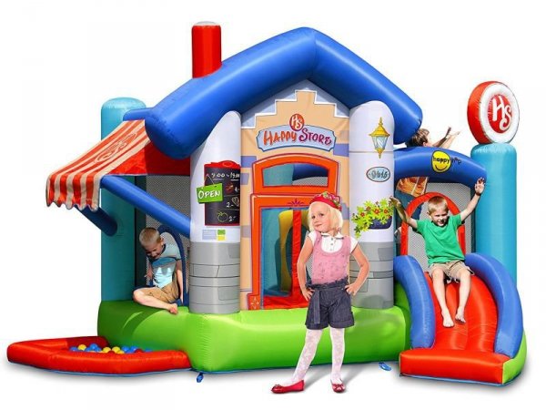 Dmuchaniec Happyhop Zamek Dmuchany Happy Store Zjeżdżalnia Trampolina - HappyHop