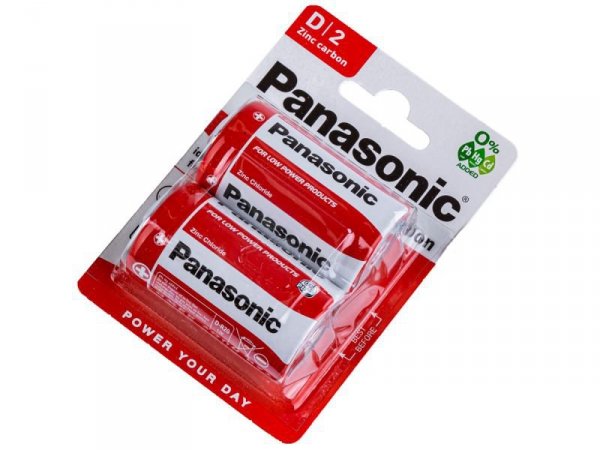 Bateria Cynkowo-węglowa Panasonic 1,5V R20 - Blister 2 Sztuki - Panasonic