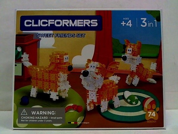 CLICFORMERS - KLOCKI CLICS Clicformers 74el set Yellow_white 35735