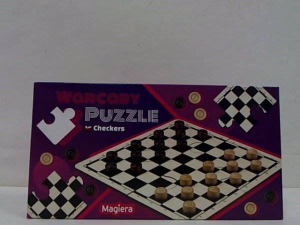 MAGIERA Warcaby drewniane - plansza puzzle 30315