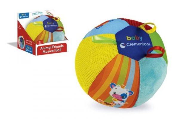 CLEMENTONI - ZABAWKI CLE BABY muzyczna piłka zwierzątka 17475