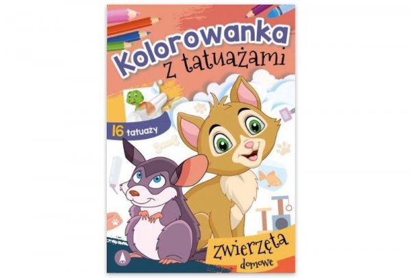SKRZAT-WYDAWNICTWO Kolorow.z tatuaż.Zwierzęta domowe 72983 
