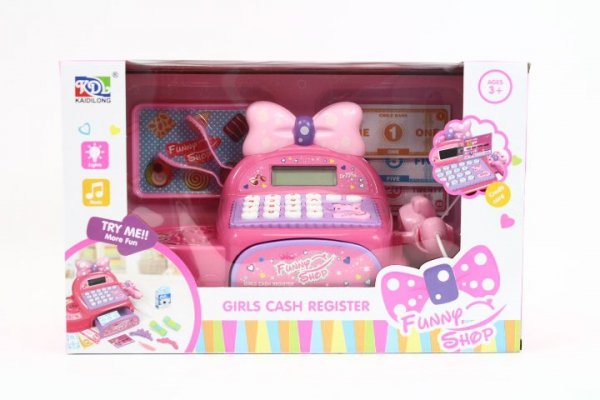 MZ-IMPORT Kasa na baterie różowa z kokardką KDL888-7 09233