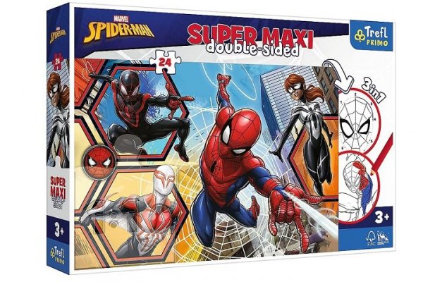 TREFL PUZZLE 24 SUPERMAXI SpidermanWyrusza d/akcji 41006