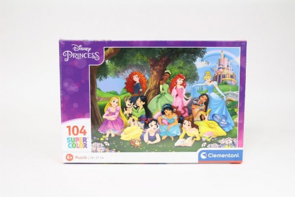 CLEMENTONI CLE puzzle 104 SuperKolor Disney Princess 25743