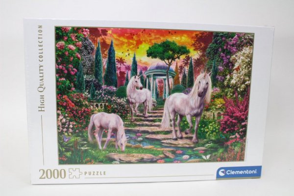 CLEMENTONI CLE puzzle 2000 HQ Classical Garden Unicorns 32575