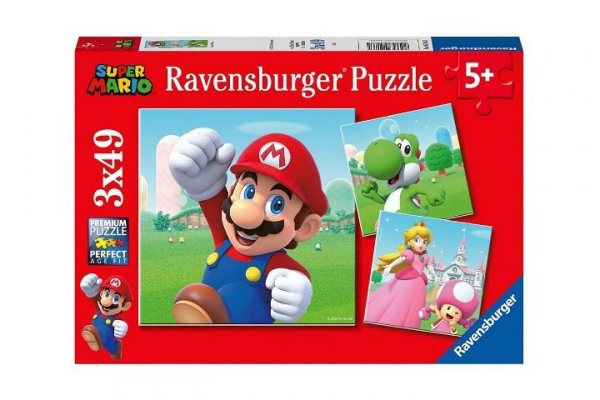 RAVENSBURGER RAV puzzle 3x49 Super Mario 05186