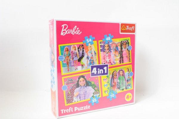 TREFL PUZZLE 4w1 Wesoły świat Barbie/Mattel 34626