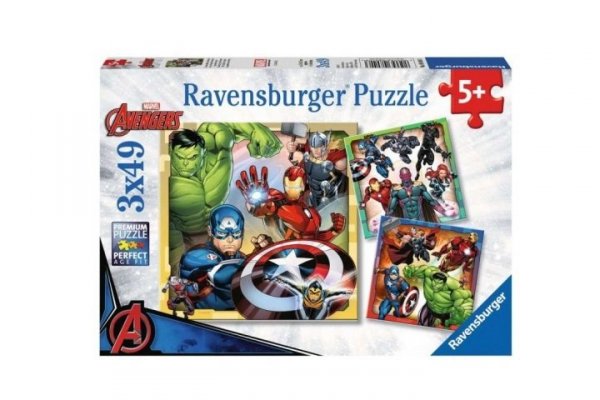 RAVENSBURGER RAV puzzle 3x49 Marvel Avengers 08040