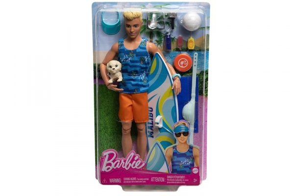 MATTEL Barbie Ken Surfer lalka i akcesoria HPT50 /6