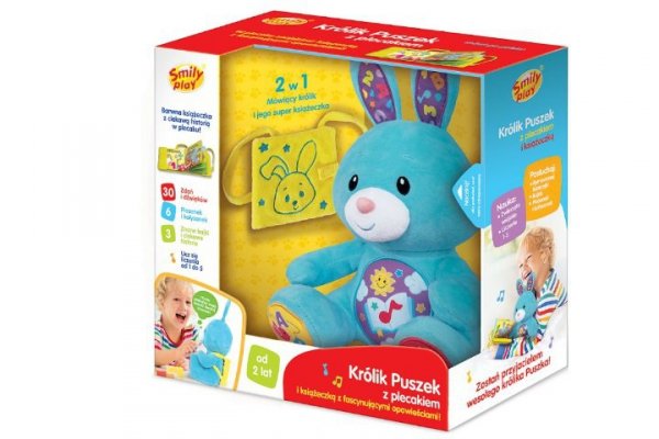 ANEK - SMILY PLAY Interaktywny królik Puszek z plec.SmilyPl SP98297