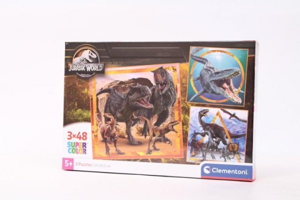 CLEMENTONI CLE puzzle 3x48 SuperKolor Jurassic World 25314