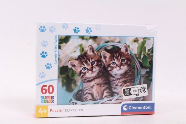 CLEMENTONI - PUZZLE CLE puzzle 60 SuperKolor Lovely KittyTwins 26599