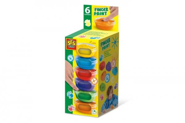 SES CREATIVE SES Malowanie palcami 6kol 6x45ml 00398 03982