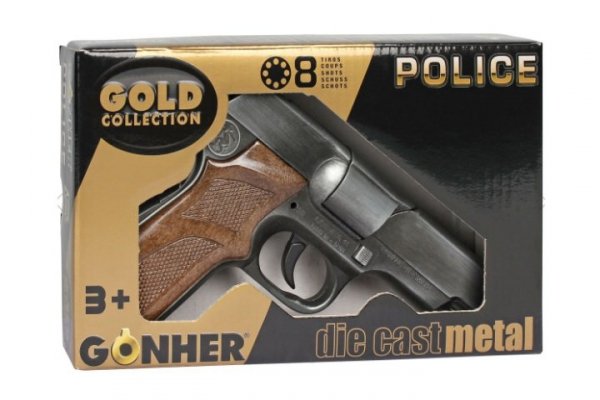GONHER - PIST. NA SPŁONKĘ GONHER pistolet metalowy policjanta 125/1 12519