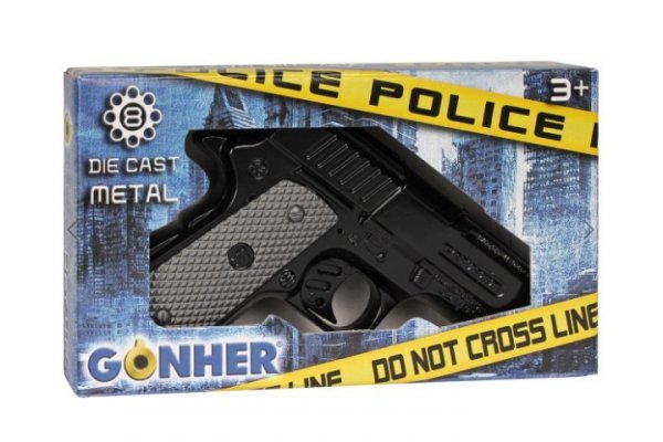 GONHER - PIST. NA SPŁONKĘ GONHER pistolet metalowy policjanta 46/6 04668