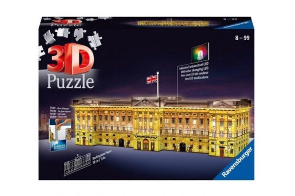 RAVENSBURGER RAV puzzle 3D Budynki nocą:Pałac Buckingham 12529