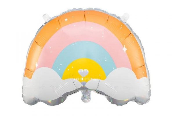 PARTYDECO Balon foliowy Tęcza 55x40cm mix 70971