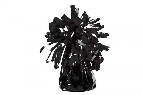 PARTYDECO Ciężarek do balonów foliowy czarny A4 45575