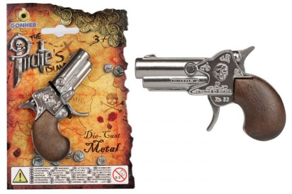 GONHER - PIST. NA SPŁONKĘ GONHER pistolet pirata mały metal 156/0 15602