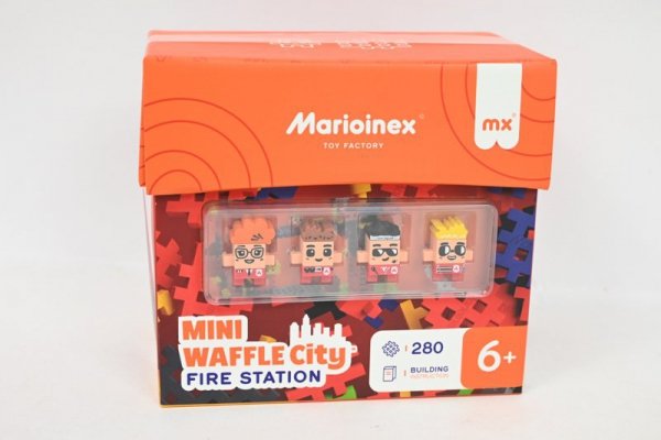 MARIOINEX Klocki wafle mini Remiza strażacka280el 06279
