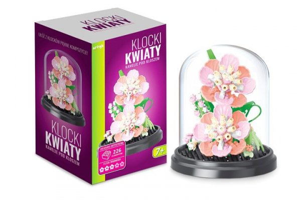 ARTYK Klocki kwiaty kamelie klosz 226el 137020