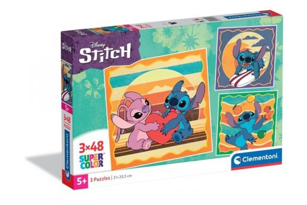CLEMENTONI - PUZZLE CLE puzzle 3x48 SuperKolor Stitch 25062