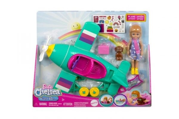 MATTEL Barbie lalka + samolot Chelsea HTK38 /3