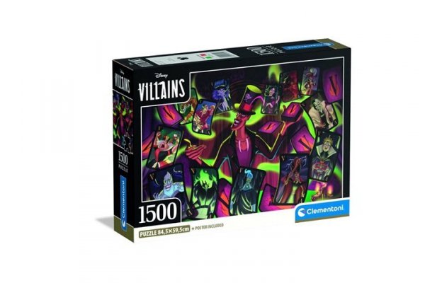 CLEMENTONI - PUZZLE CLE puzzle 1500 Compact Disney Vilains 31744