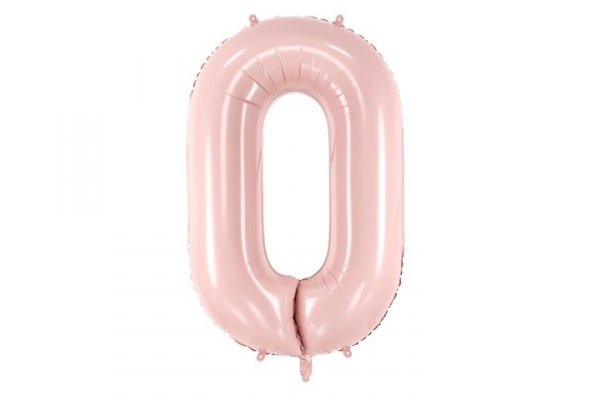 PARTYDECO Balon fol.Cyfra 0 72cm j.róż 34143